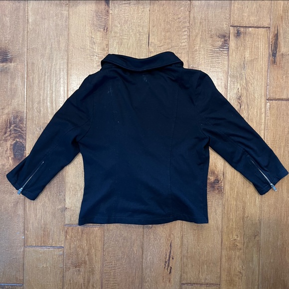 Forever 21 xxi Fabric Moto Jacket with Asymmetrical Zipper and Zipper Pockets - Picture 3 of 8